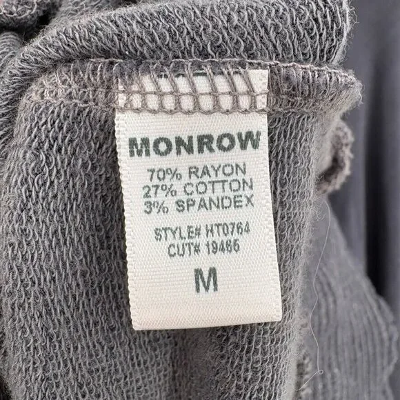 Anthropologie Monrow Smocked Raglan Sweatshirt, Medium, Loungewear Comfort USA - Picture 10 of 11